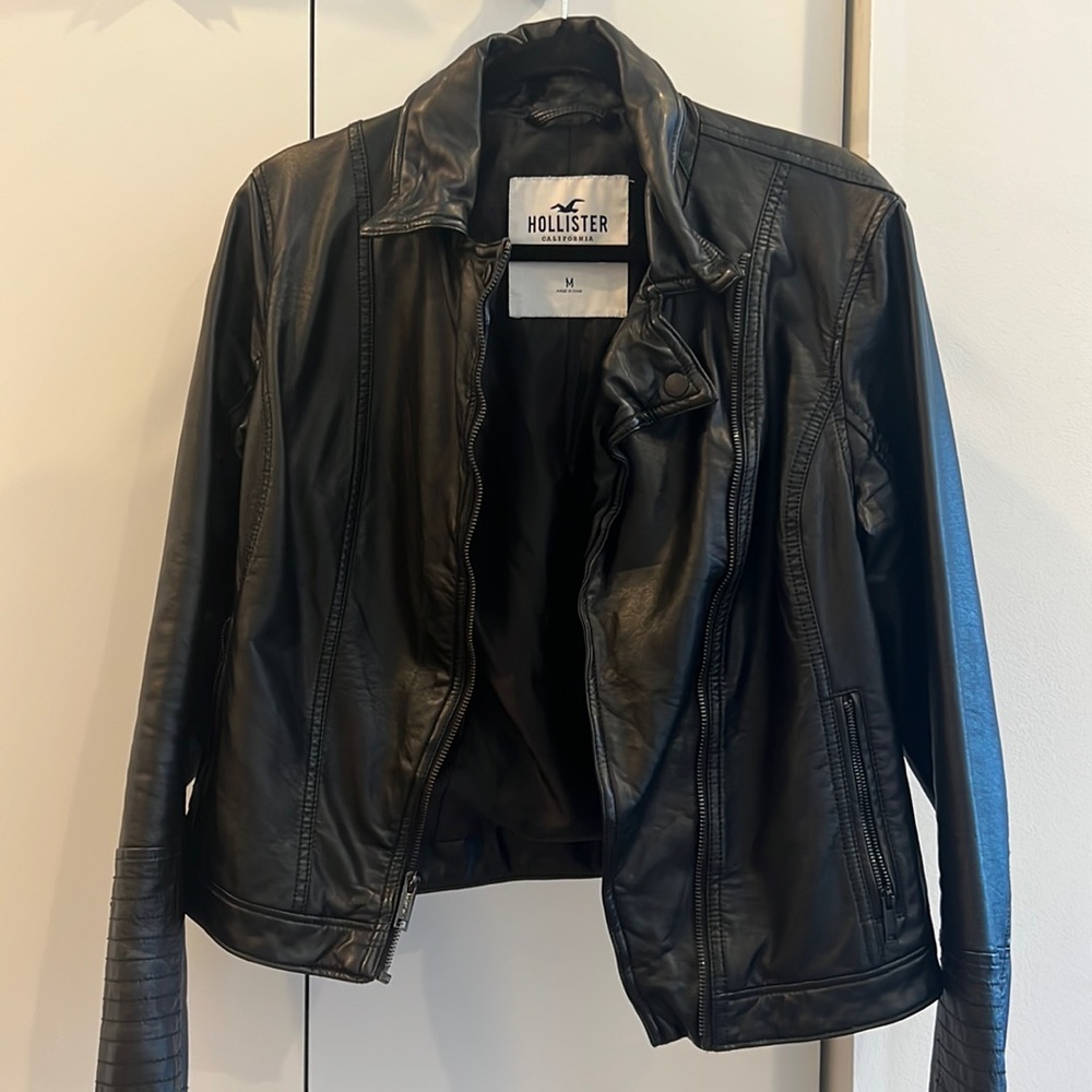 Hollister leather jacket